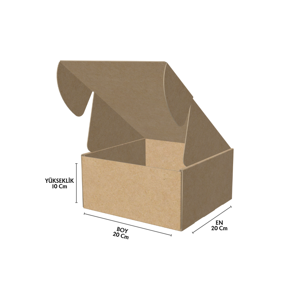 20x20x10 cm Kilitli E-Ticaret Kargo Kutusu