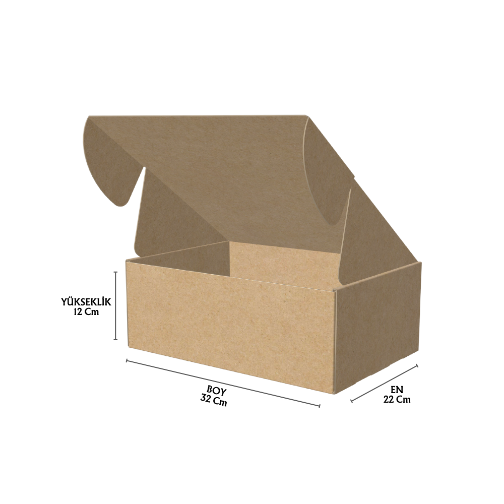 22x32x12 cm Kilitli E-Ticaret Kargo Kutusu