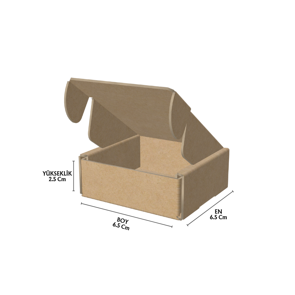 6,5x6,5x2,5 cm Kilitli E-Ticaret Kargo Kutusu