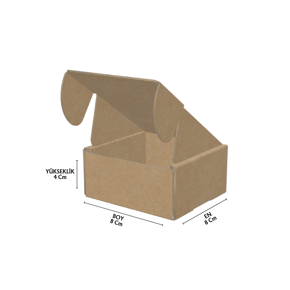 8x8x4 cm Kilitli E-Ticaret Kargo Kutusu