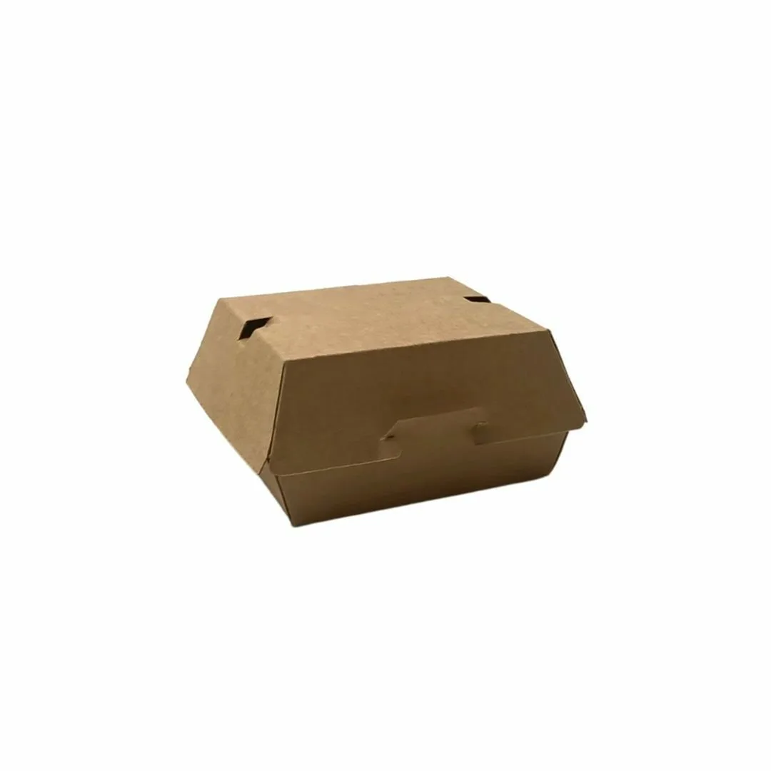 11,5x11,5x9 cm Hamburger Kutusu – Esmer – 50'li Paket