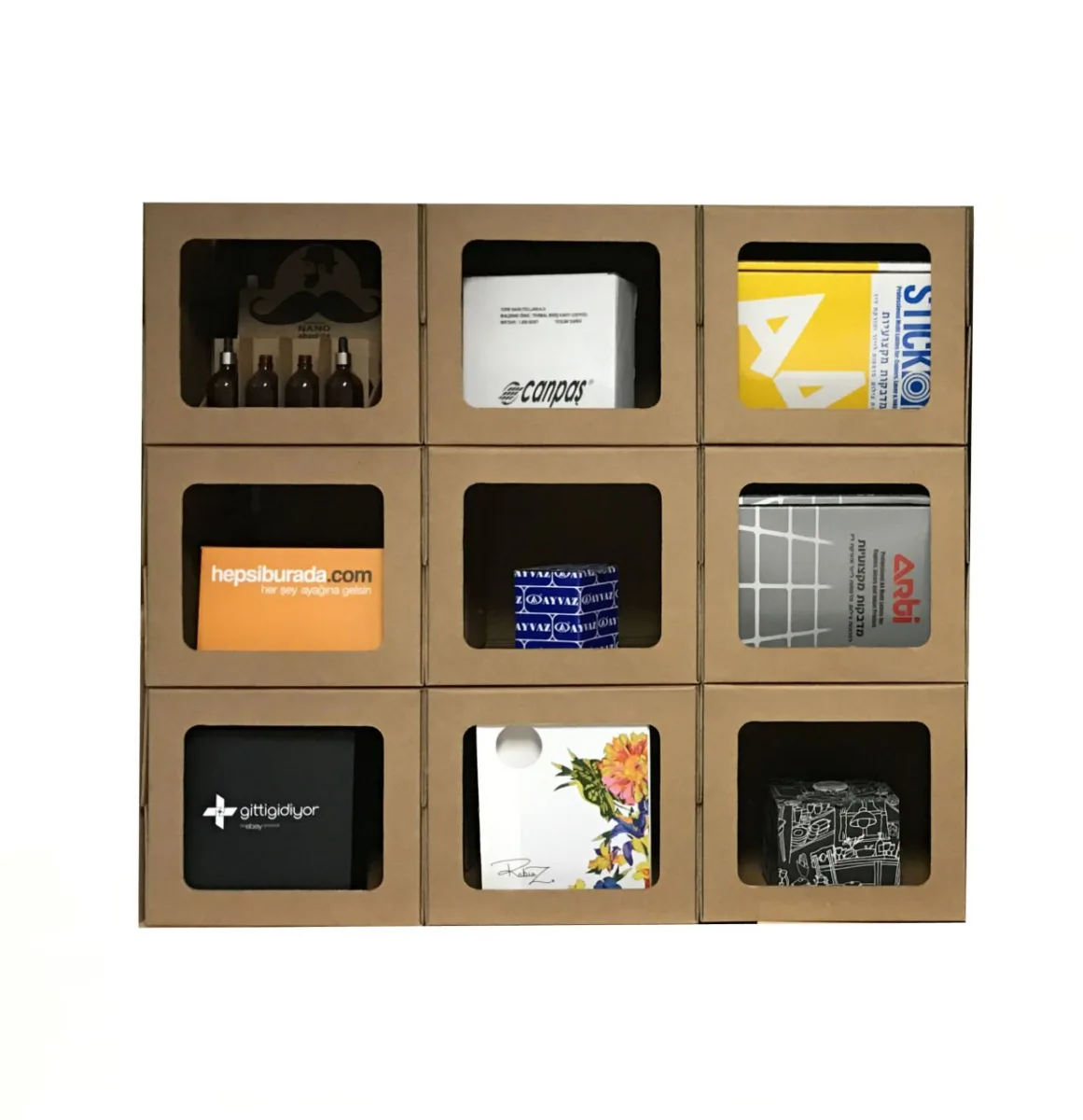 60x50x36 cm Modüler Çerçeveli Raf Sistemi Büyük – 4'lü Paket
